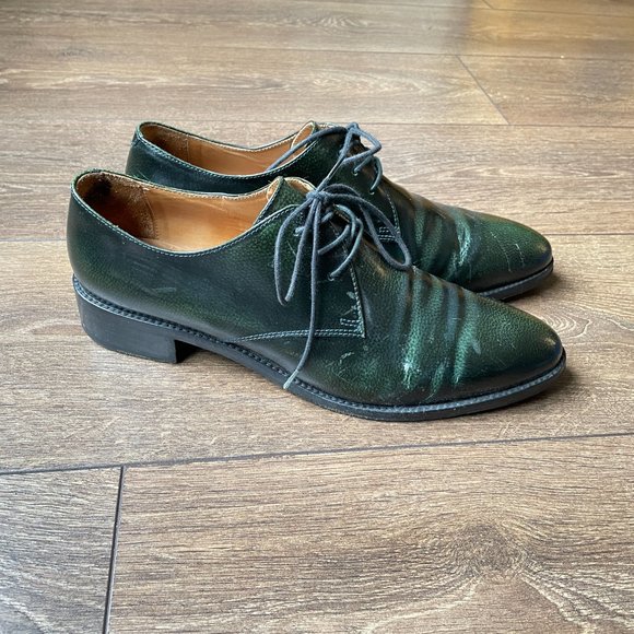 Objects in Mirror green derby shoes, size 40.5 - Picture 2 of 7